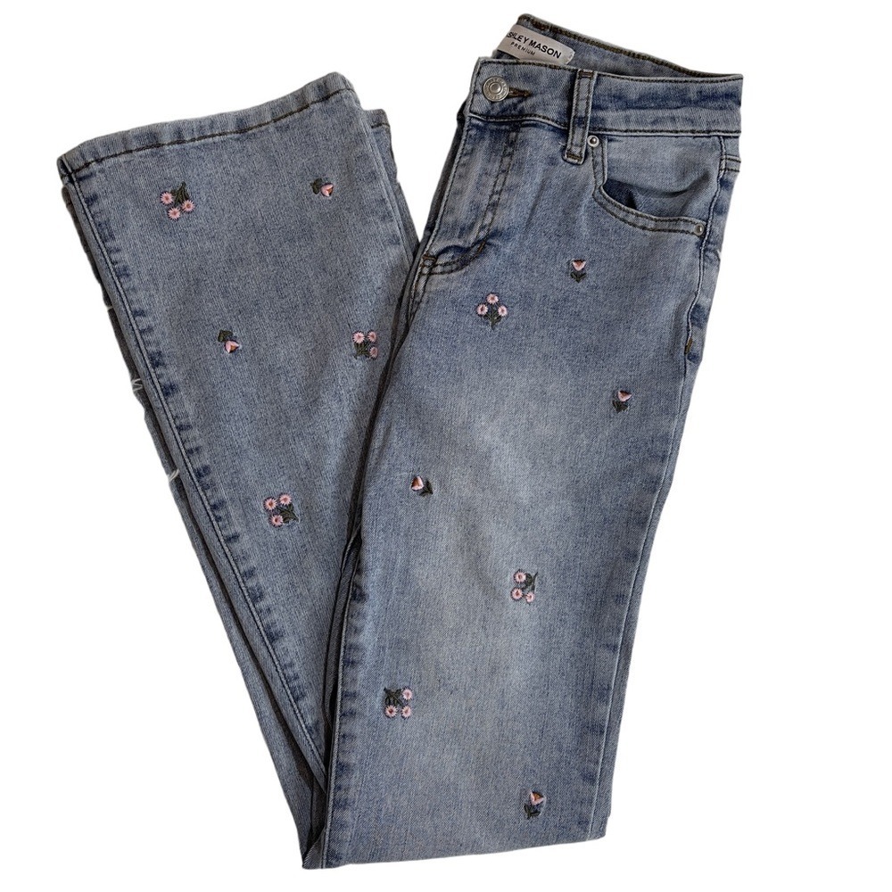 Ashley Mason Premium Floral‎ Embroidered Jeans, Size 0/24